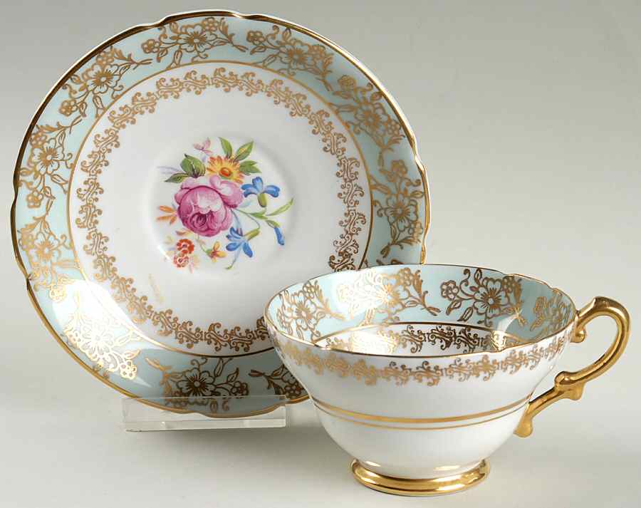 A4-11 Footed Cup & Saucer Set by Stanley China (ENG)-1