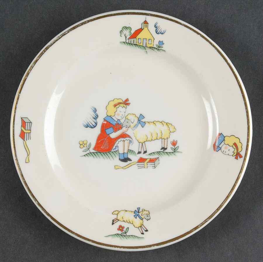 Mary Had a Little Lamb Salad Plate by Shenango-1