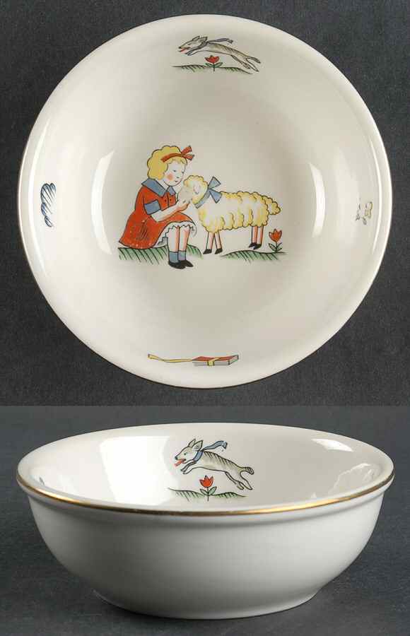 Mary Had a Little Lamb Coupe Cereal Bowl by Shenango-1