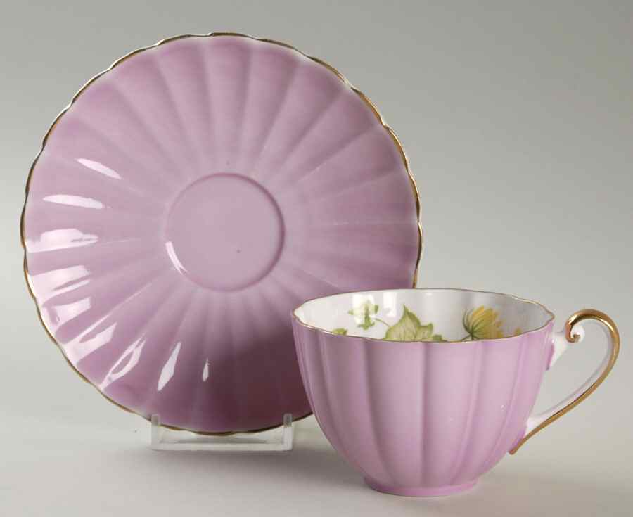 0445 Flat Cup & Saucer Set by Shelley-1