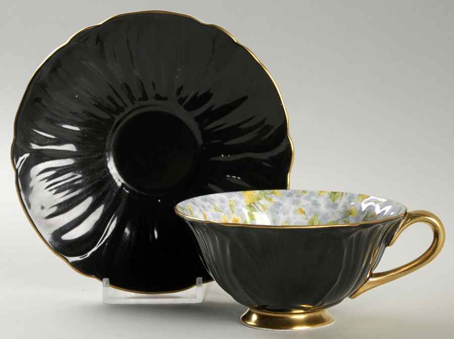 Primrose (Oleander) Footed Cup & Saucer Set by Shelley-1