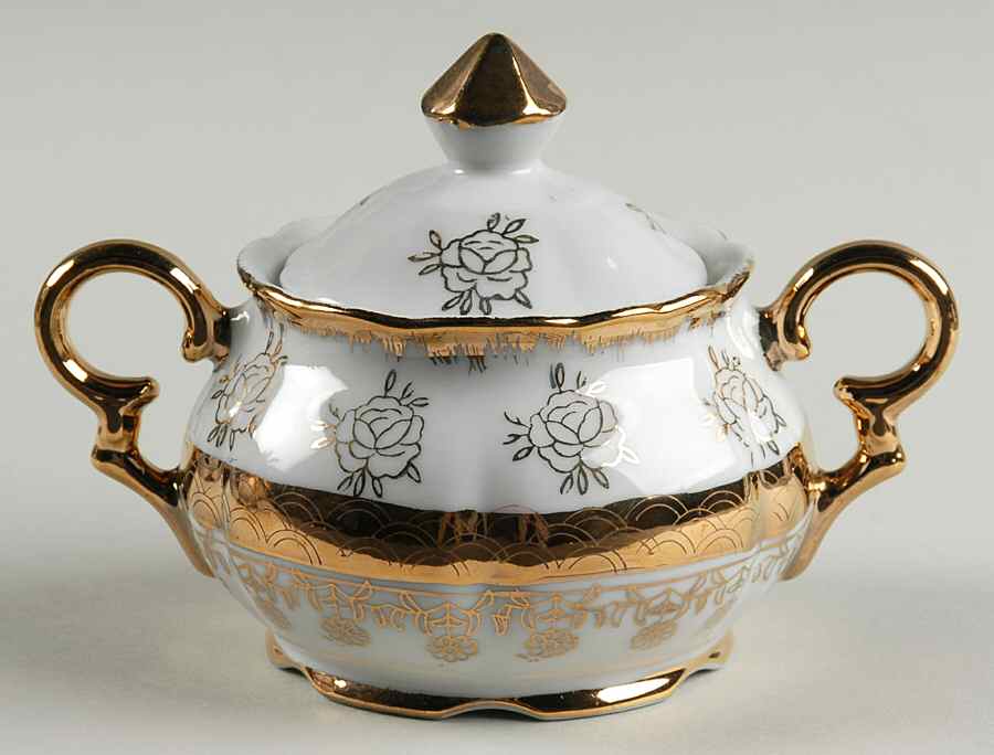SER7 Sugar Bowl & Lid by Sterling China (Japan)-1