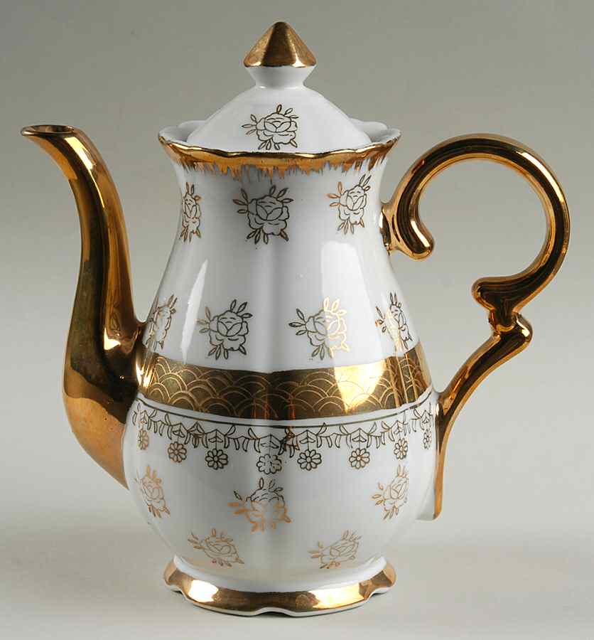 SER7 Mini Coffee Pot & Lid by Sterling China (Japan)-1