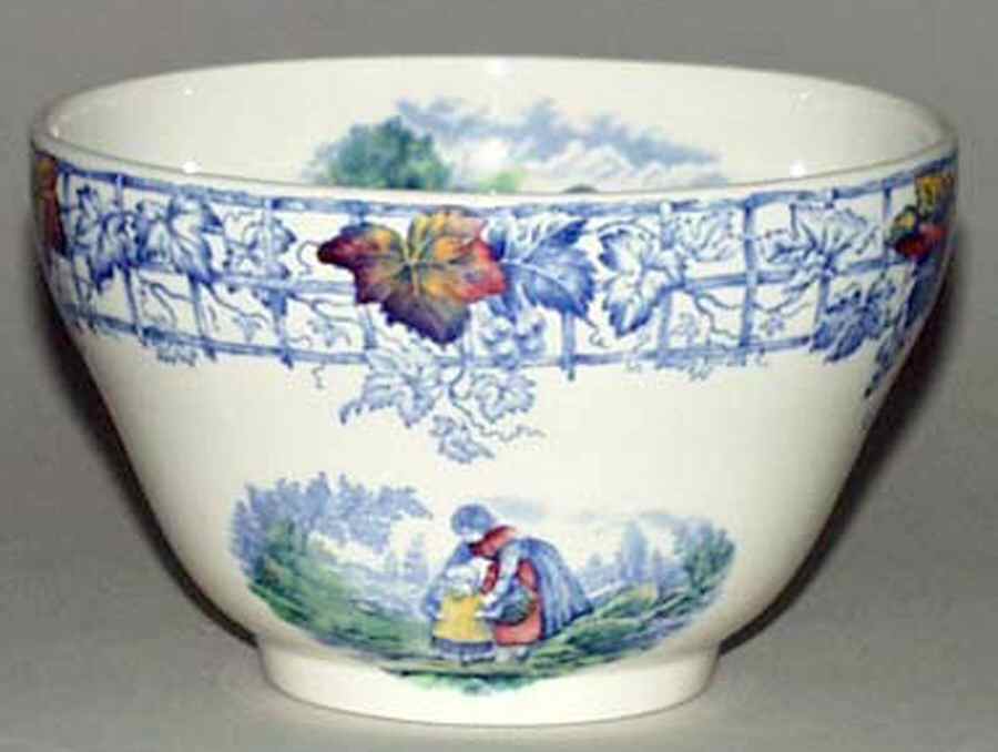 Byron Blue Multicolor (No Trim) Open Sugar Bowl by Spode-1
