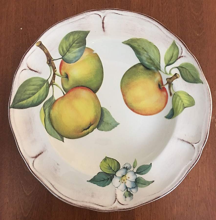 Italian Apple Large Rim Soup Bowl by Sur La Table-1