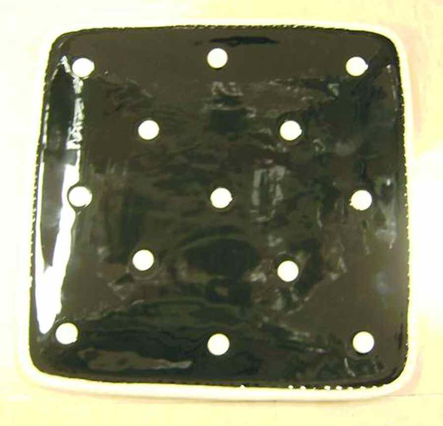 S2V1 Black Square Salad Plate by Savinio Designs-1