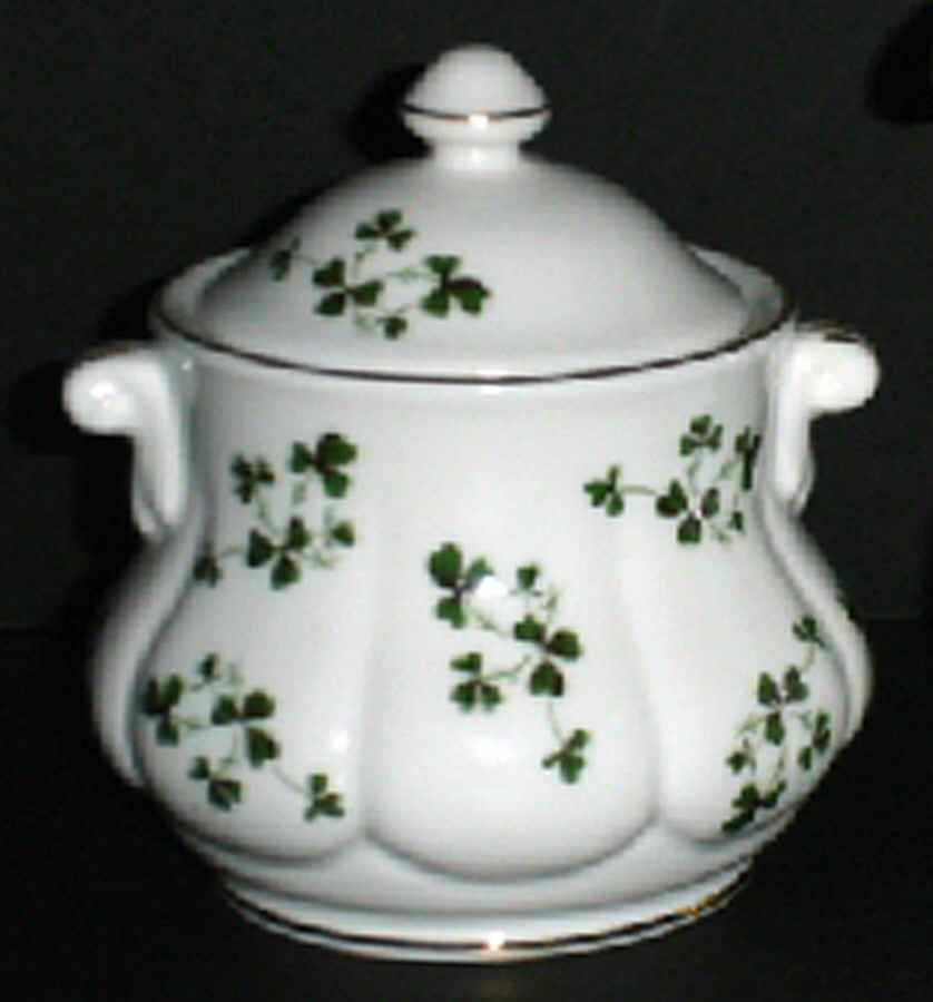 Shamrock Sugar Bowl & Lid by Staffordshire-1