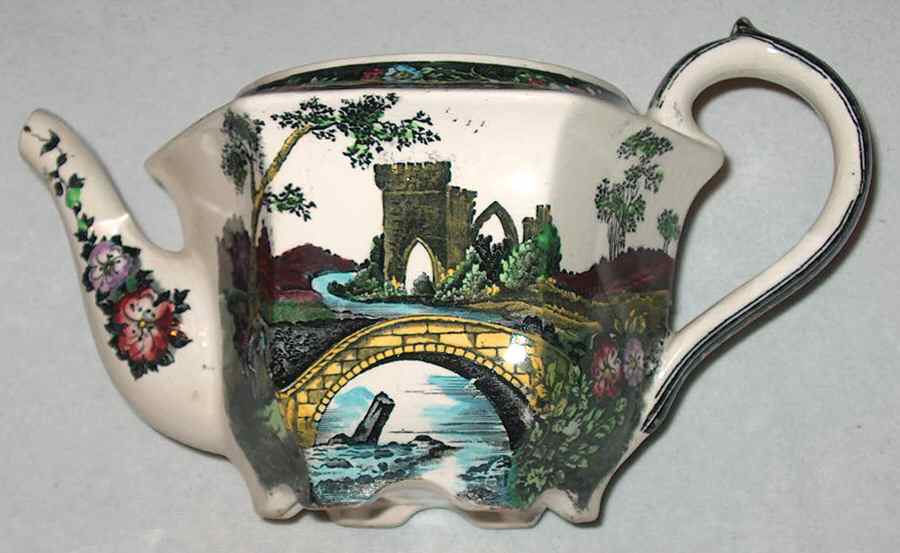Brigadoon Multicolor Teapot No Lid by Sadler-1