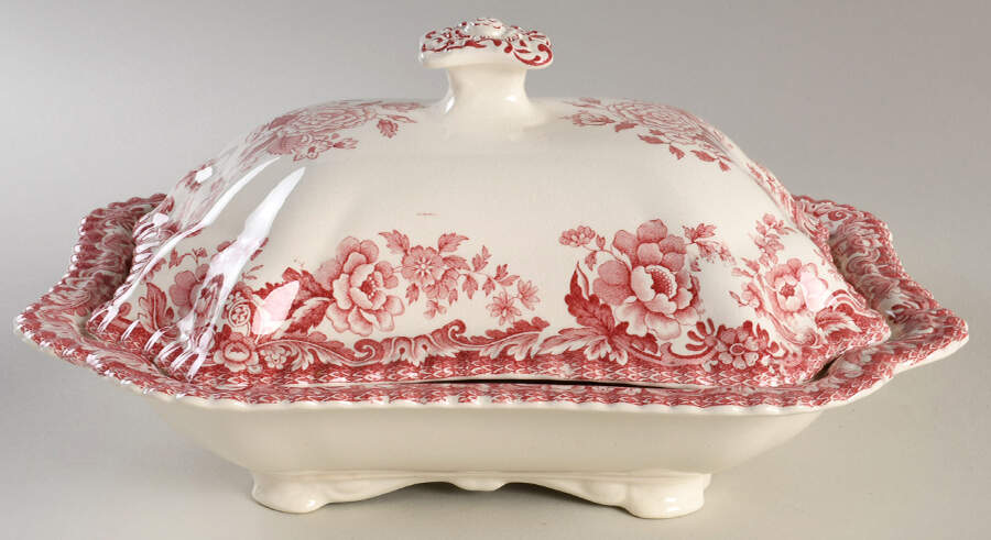 SP327 (Gadroon Shape) Round Covered Vegetable by Spode-1
