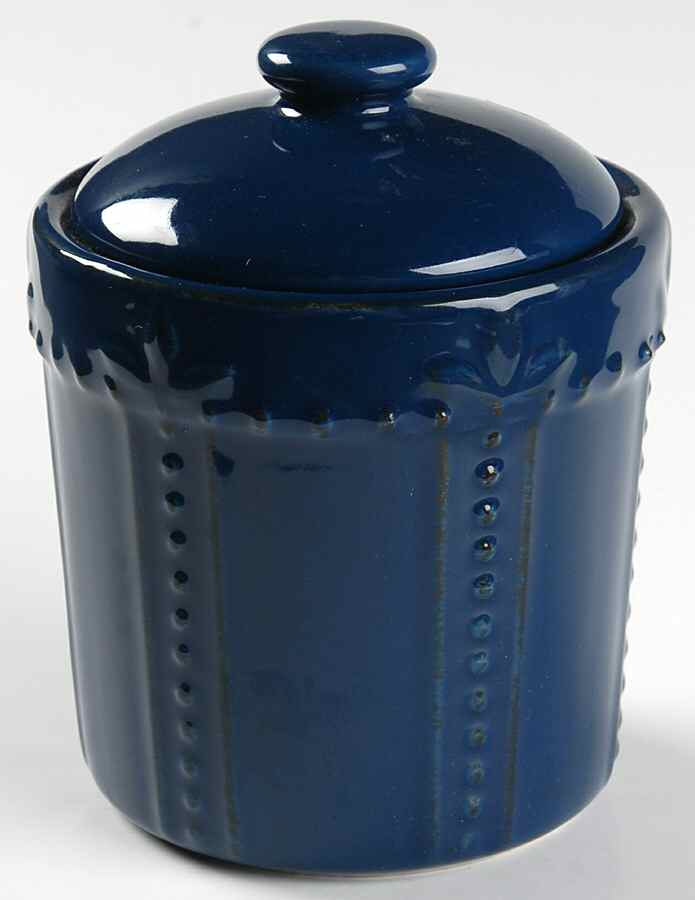 Sorrento Dark Blue Sugar Bowl & Lid by Signature-1