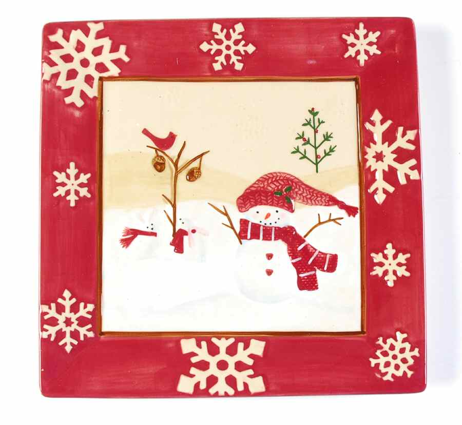 Winter Wishes Salad Plate by St Nicholas Square-1
