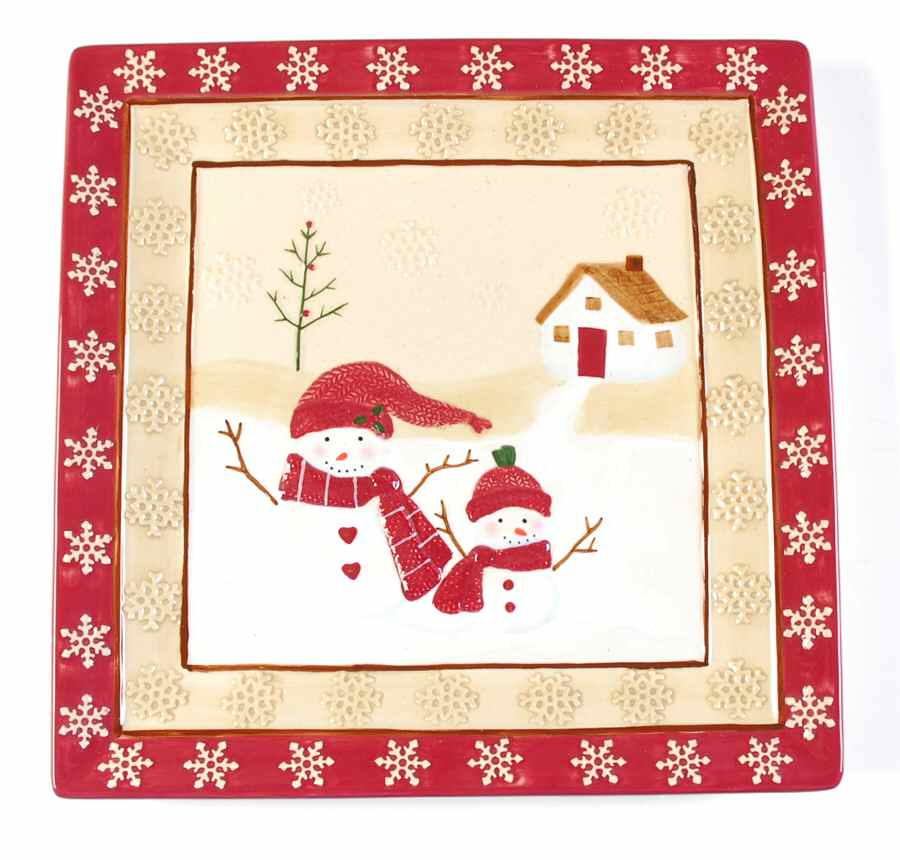 Winter Wishes Dinner Plate by St Nicholas Square-1