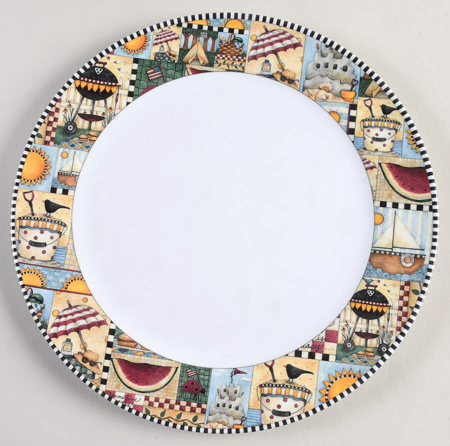 Good Ol' Summertime Melamine Dinner Plate by Sakura-1