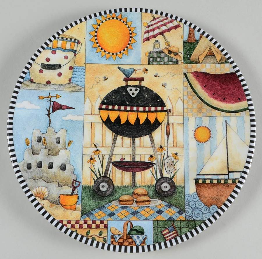 Good Ol' Summertime Melamine Salad Plate by Sakura-1