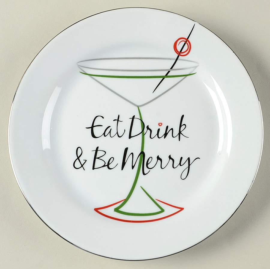 Eat, Drink & Be Merry Appetizer Plate by St Nicholas Square-1