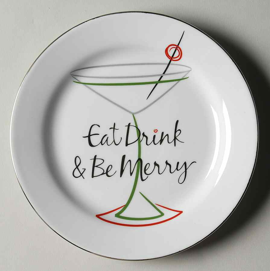 Eat, Drink & Be Merry Appetizer Plate by St Nicholas Square-1