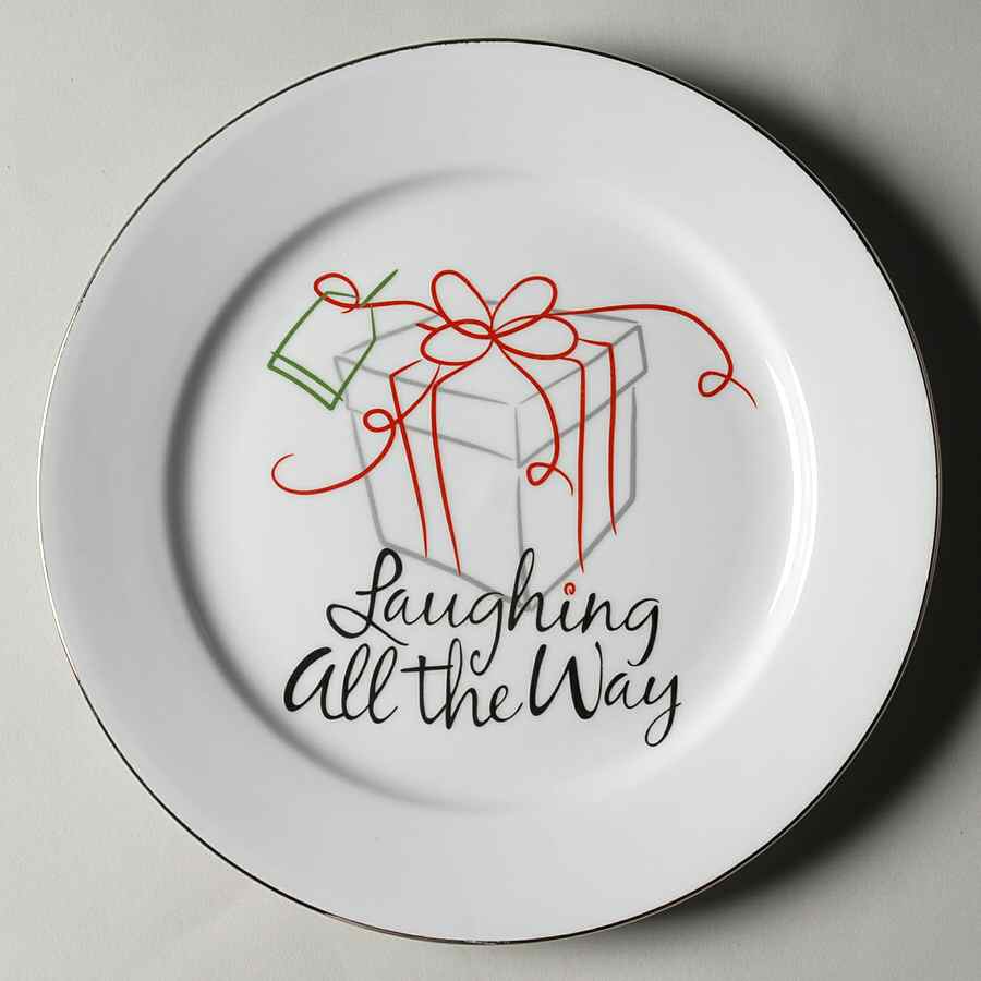 Eat, Drink & Be Merry Salad Plate by St Nicholas Square-1