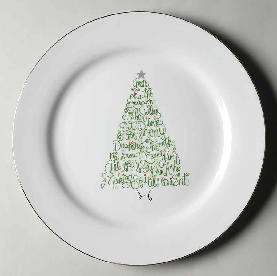 Eat, Drink & Be Merry Dinner Plate by St Nicholas Square-1