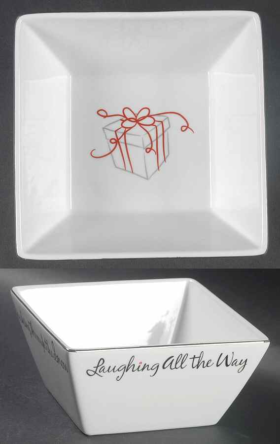 Eat, Drink & Be Merry Square Cereal Bowl by St Nicholas Square-1