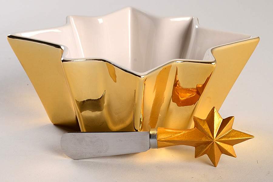 Spirit of the Season Dip Bowl & Spreader Set by St Nicholas Square-1