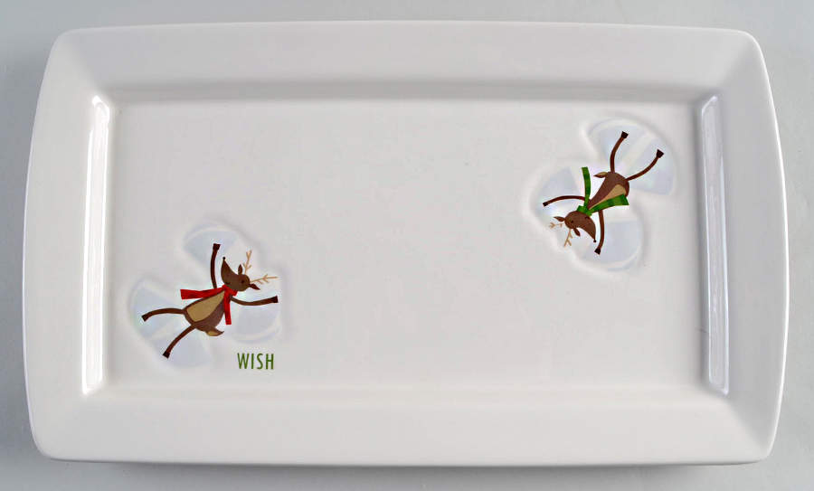 Reindeer Games 14" Rectangular Serving Platter by St Nicholas Square-1