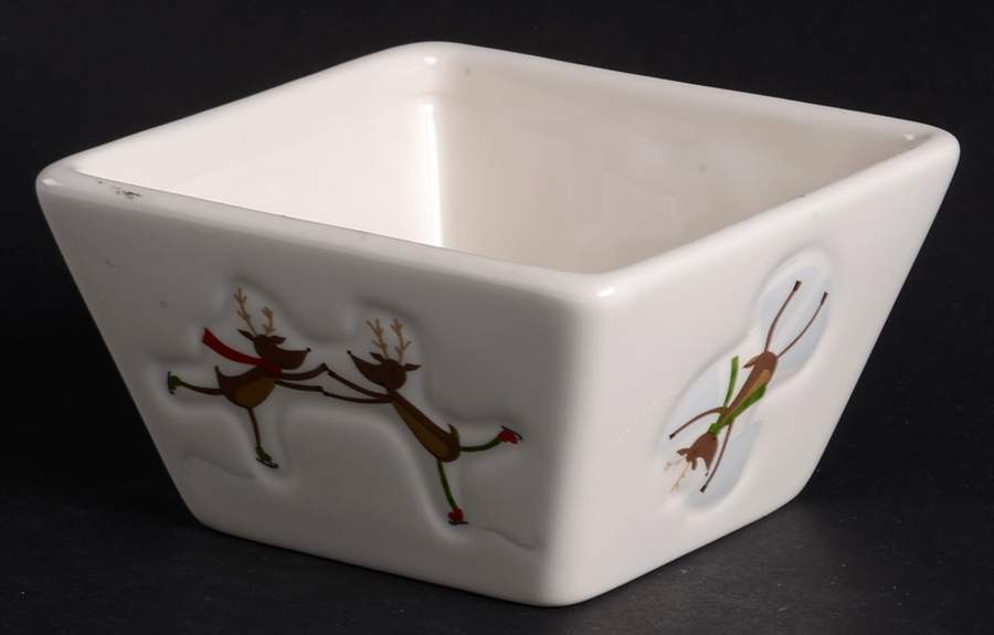 Reindeer Games Oatmeal Bowl by St Nicholas Square-1