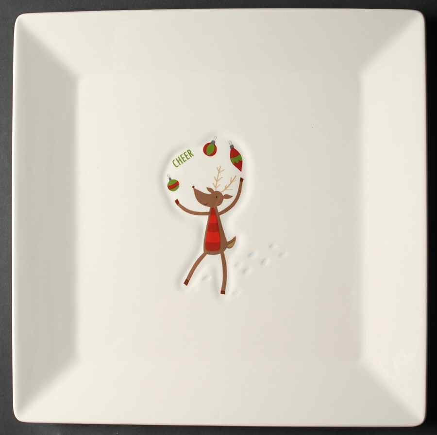 Reindeer Games Dinner Plate by St Nicholas Square-1