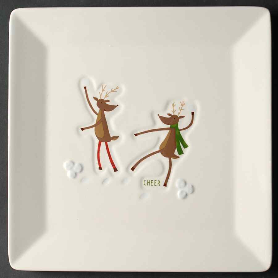Reindeer Games Salad Plate by St Nicholas Square-1