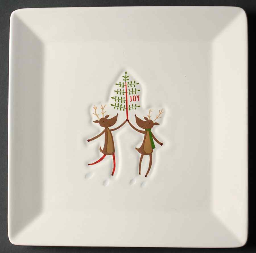 Reindeer Games Salad Plate by St Nicholas Square-1