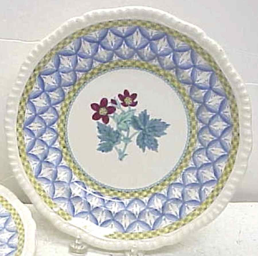 Geranium Blue and Yellow Luncheon Plate by Spode-1