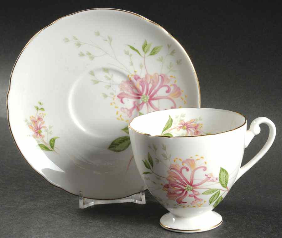 SHE69 Footed Cup & Saucer Set by Shelley-1
