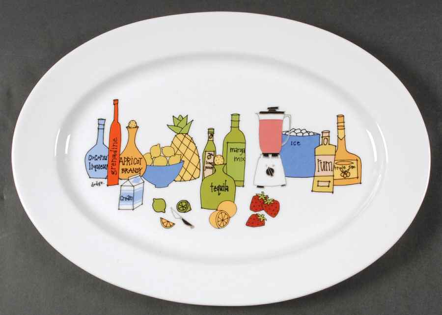 Tropicana 14" Oval Serving Platter by Signature-1