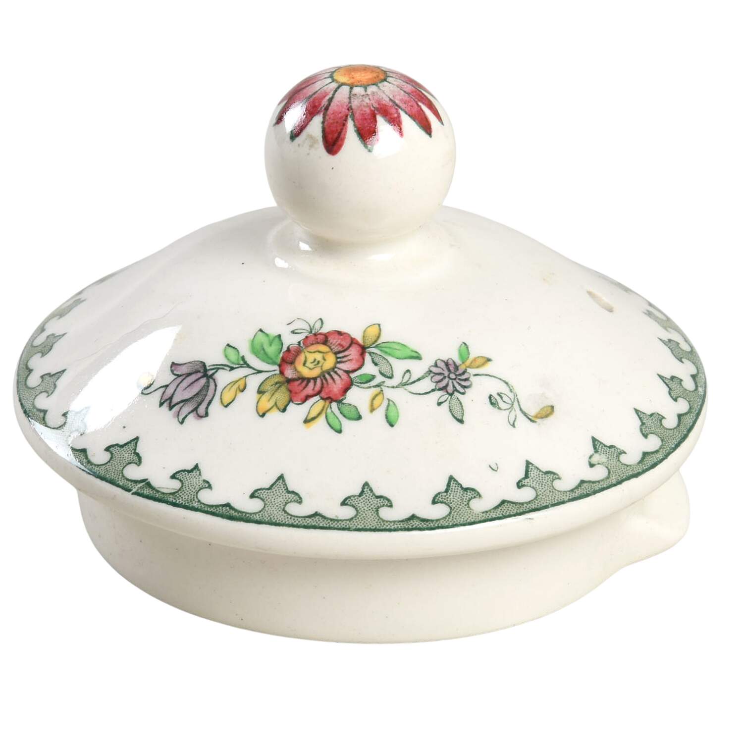 Vienna (Bird Center, Green) Lid for Mini Teapot by Spode-1