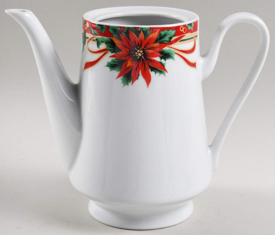 Poinsettia Coffee Pot No Lid by Sunflower-1