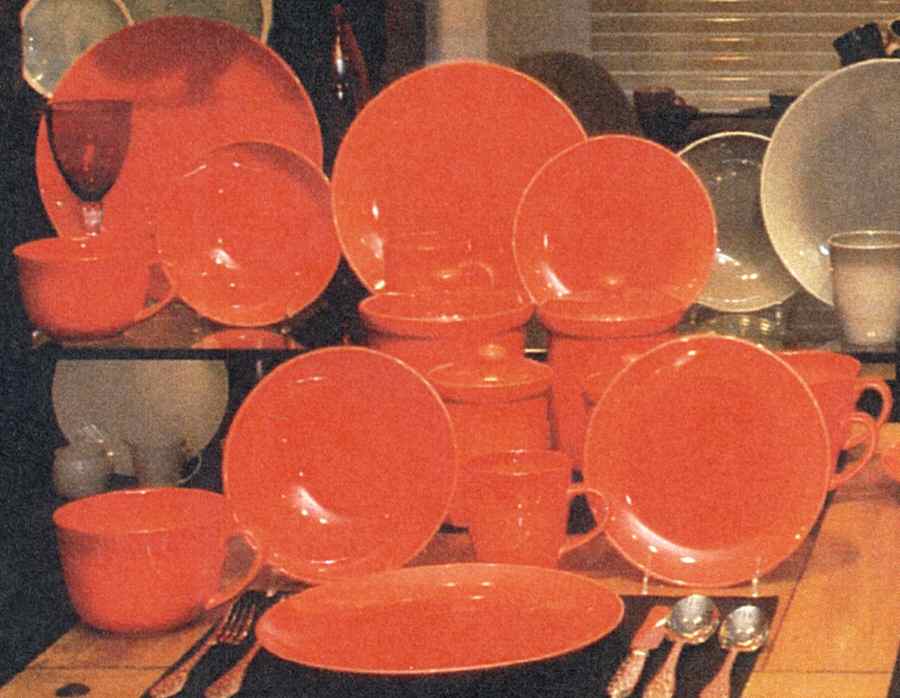 Jazz Red Dinner Plate by Sango-1