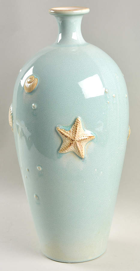 Seaside Aqua 17" Vase by Sonoma Home-1