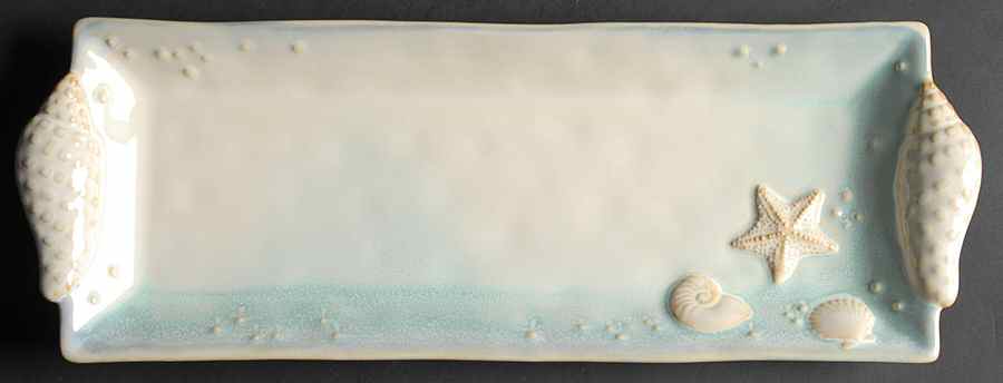 Seaside Aqua Rectangular Tray by Sonoma Home-1