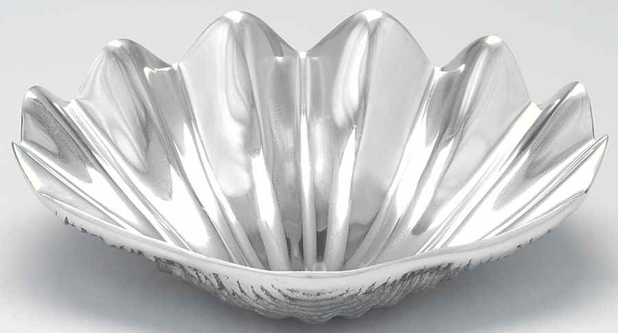 Seaside Aqua 11" Metal Shell Shaped Bowl by Sonoma Home-1