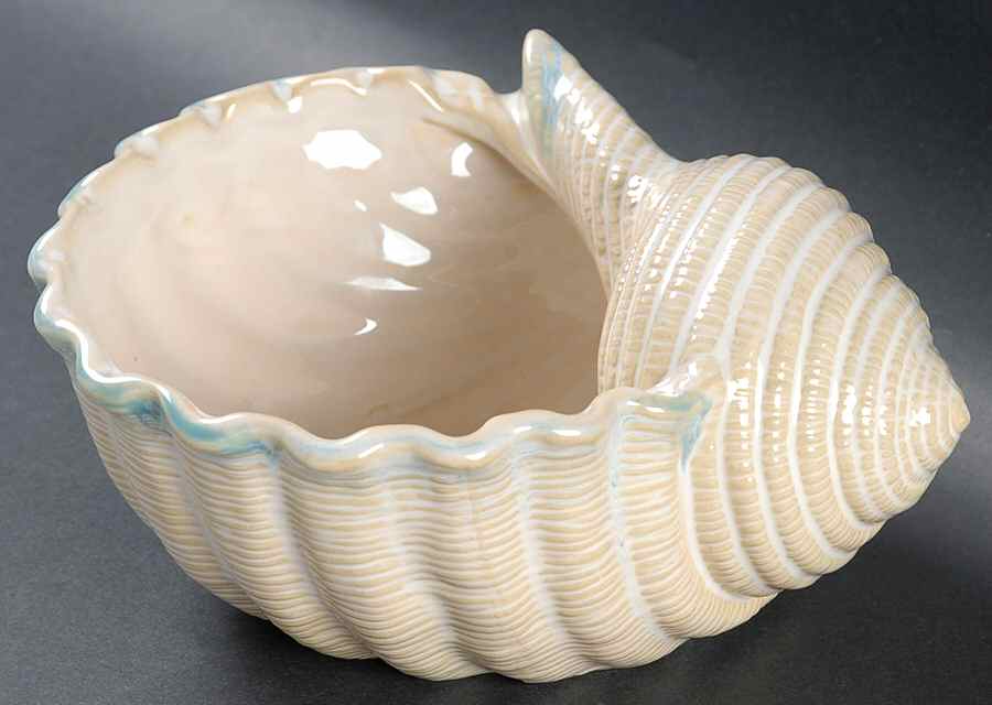 Seaside Aqua Shell Shape Coupe Cereal Bowl by Sonoma Home-1