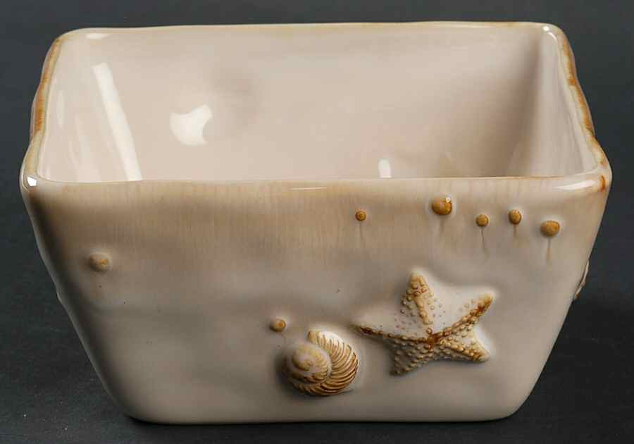 Seaside Tan Square Soup/Cereal Bowl by Sonoma Home-1