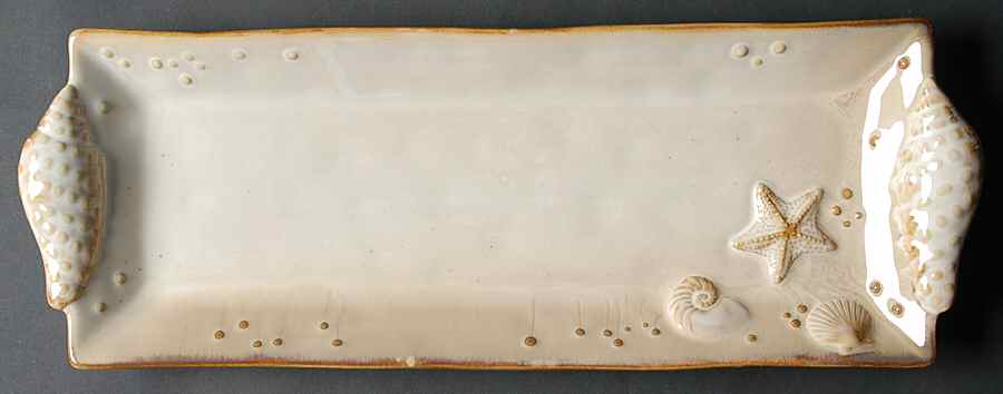 Seaside Tan 15" Rectangular Serving Platter by Sonoma Home-1