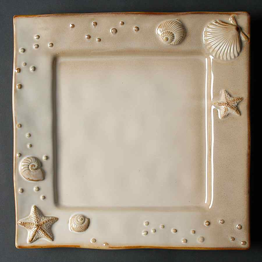 Seaside Tan Square Dinner Plate by Sonoma Home-1