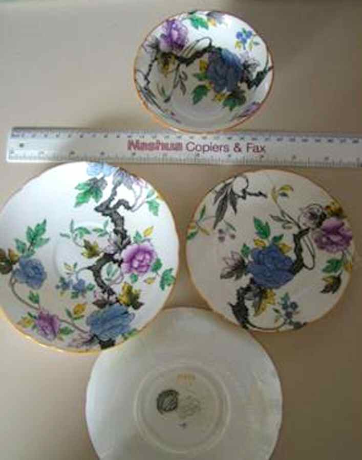 Chippendale Multicolor Saucer by Shelley-1