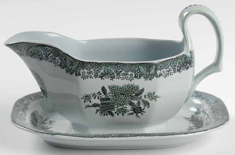 Y3130 Gravy Boat with Attached Underplate by Spode-1