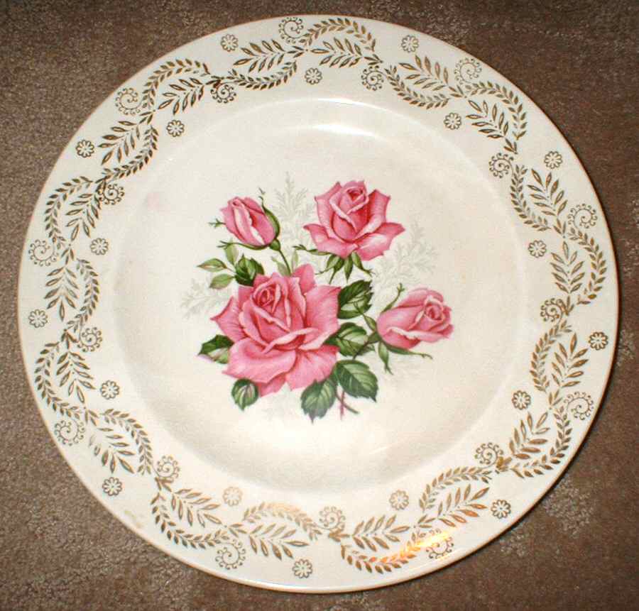 Century Rose Dinner Plate by Swinnertons-1