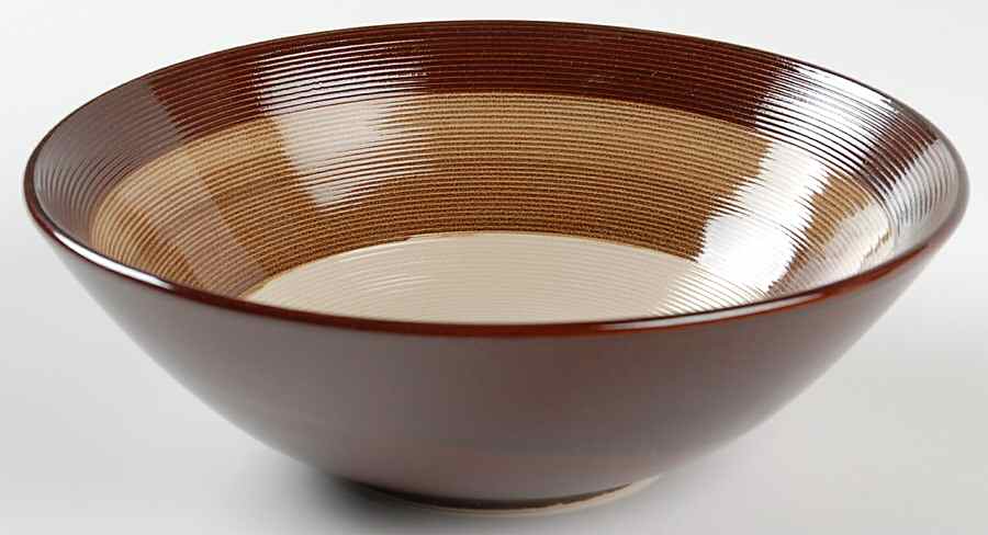 Capri Brown Soup/Cereal Bowl by Sango-1