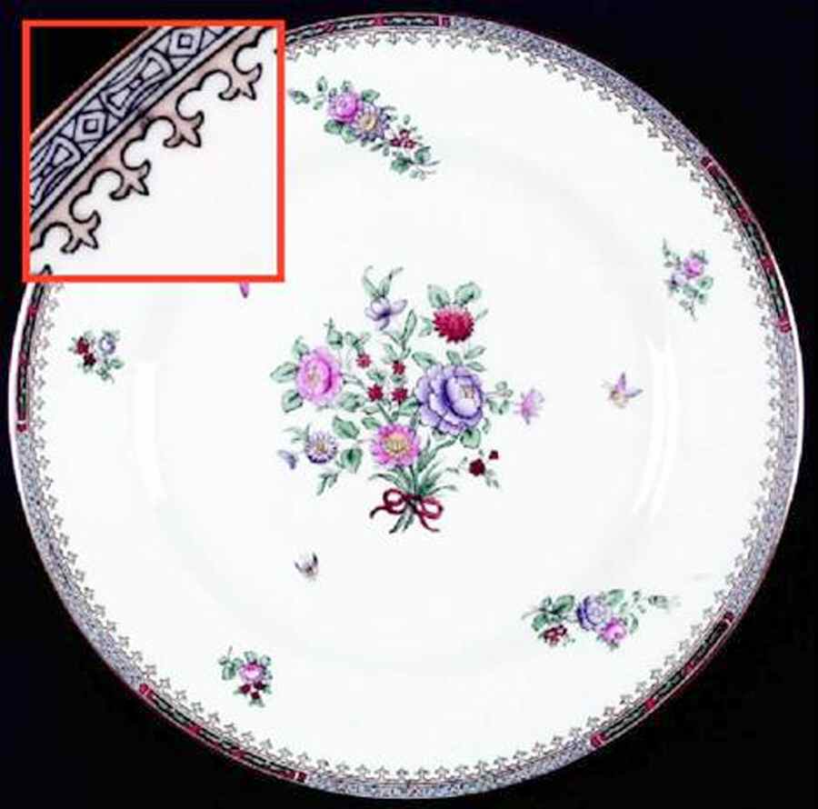 Lowestoft Flowers (Earthenware) Dinner Plate by Spode-1