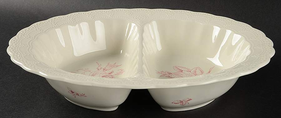 Billingsley Rose Red (Jewel) 11" Oval Divided Vegetable Bowl by Spode-1