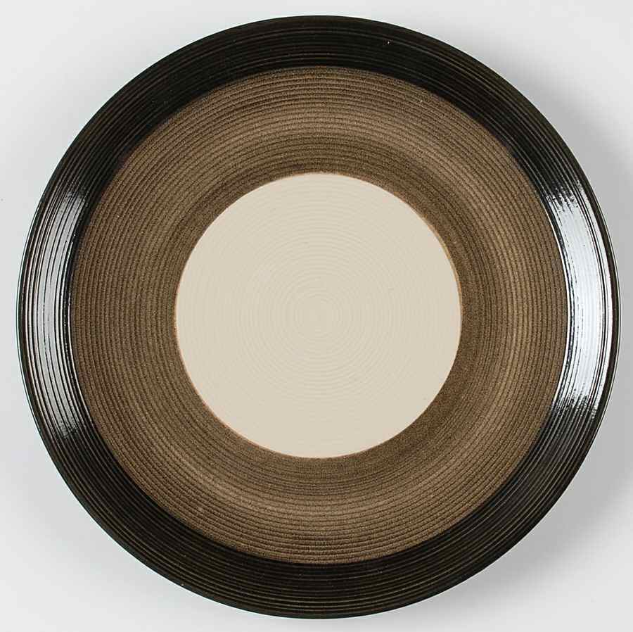 Capri Black Dinner Plate by Sango-1