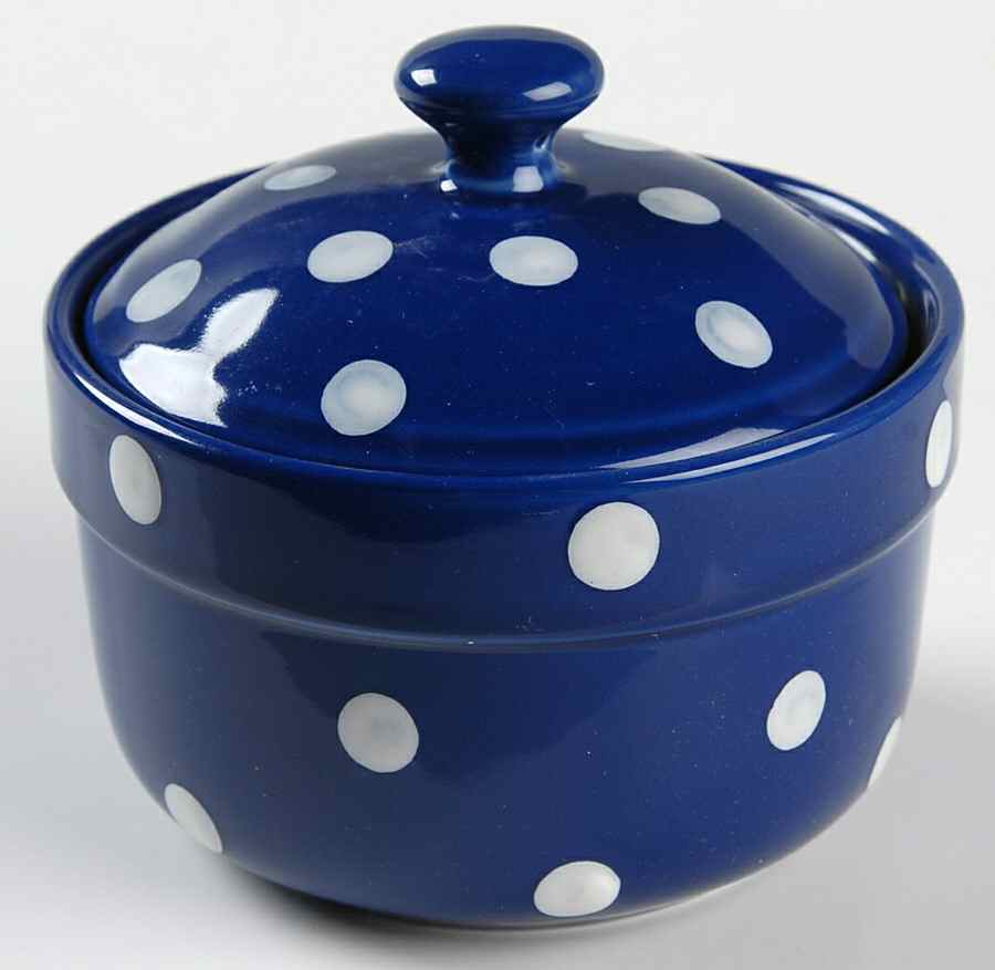 Baking Days Dark Blue Miniature Round Covered Casserole by Spode-1